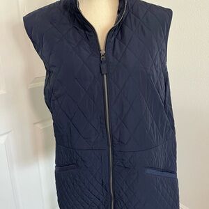 Talbot’s women’s quilted vest, lightweight, navy, size 2x, EUC